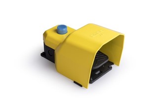 PDK Series Metal Protection (1NO+1NC)+2NC Double Step with Reset Single Yellow Plastic Foot Switch